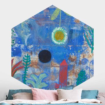 Self-adhesive hexagonal pattern wallpaper - Paul Klee - Sunken Landscape