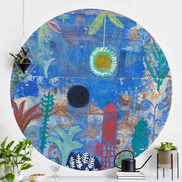 Self-adhesive round wallpaper - Paul Klee - Sunken Landscape