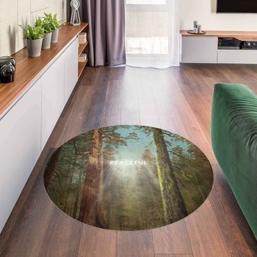 Vinyl Floor Mat round - Peaceful