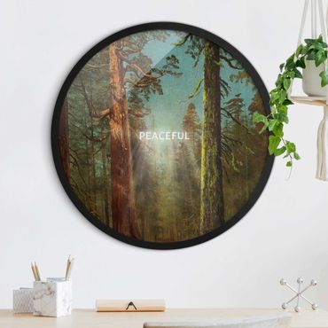 Circular framed print - Peaceful