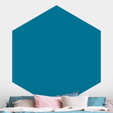 Self-adhesive hexagonal pattern wallpaper - Petrol