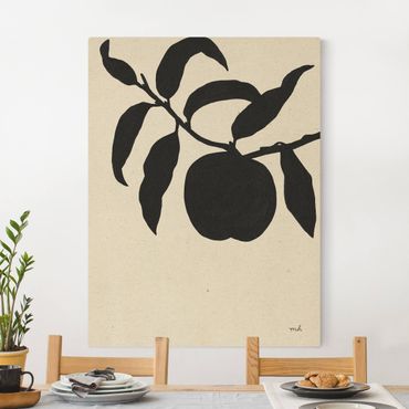 Canvas print - Peach branch II - Portrait format3:4