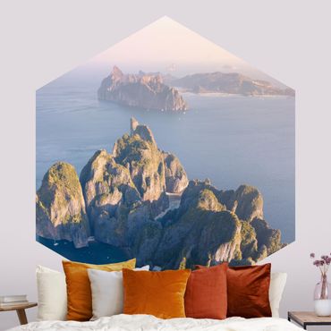 Self-adhesive hexagonal pattern wallpaper - Phi Phi Islands