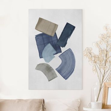 Canvas print - Broad Strokes In Blue And Brown