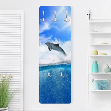 Coat rack - Playing Dolphins