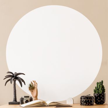 Self-adhesive round wallpaper - Polar White