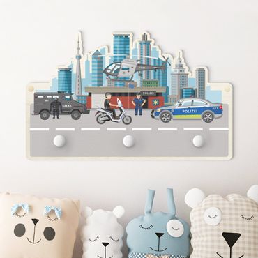 Coat rack for children - Police And Police Cars