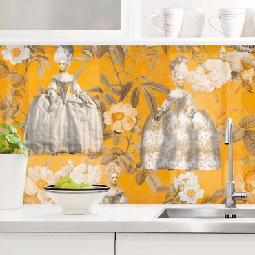 Kitchen wall cladding - Opulent Dress In The Garden On Orange
