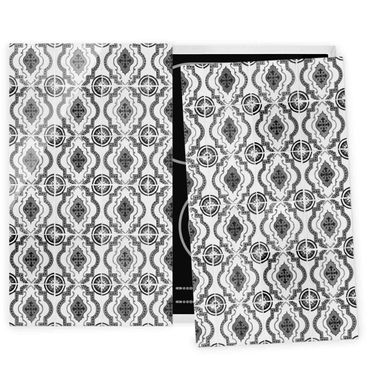 Stove top covers - Portuguese Vintage Ceramic Tiles - Mafra Black And White