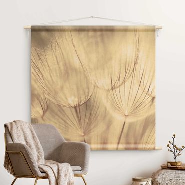 Tapestry - Dandelions Close-Up In Cozy Sepia Tones
