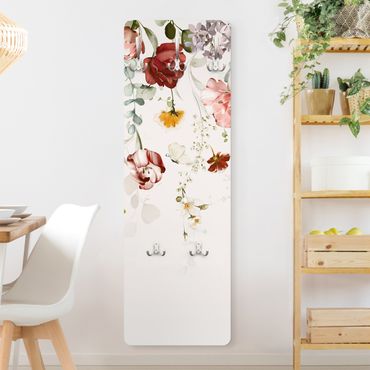 Coat rack modern - Trailing Flowers Watercolour