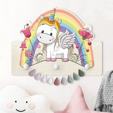 Coat rack for children - Rainbow Unicorn