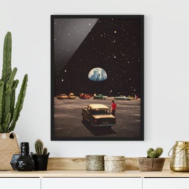 Framed poster - Retro Collage - Yearning