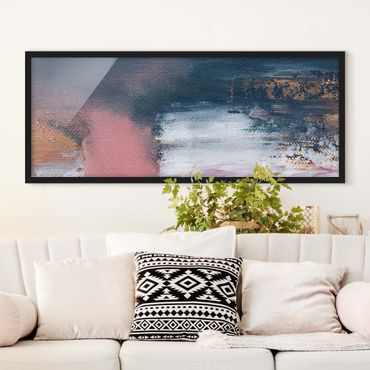 Framed poster - Pink Storm With Gold