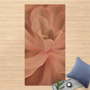 Cork mat - Light Pink Succulent Flower - Portrait format 1:2