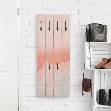 Wooden coat rack - Pink Concrete In Shabby Look