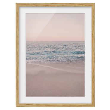 Framed poster - Reddish Golden Beach In The Morning