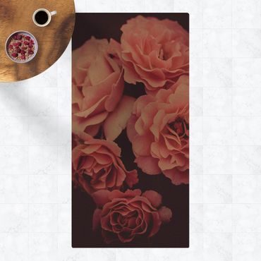 Cork mat - Paradisical Roses - Portrait format 1:2