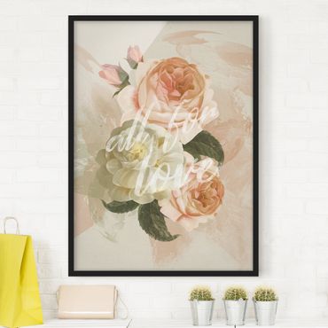 Framed poster - Roses - All for Love