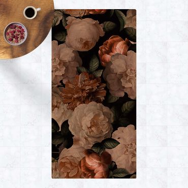 Cork mat - Red Roses With White Roses - Portrait format 1:2