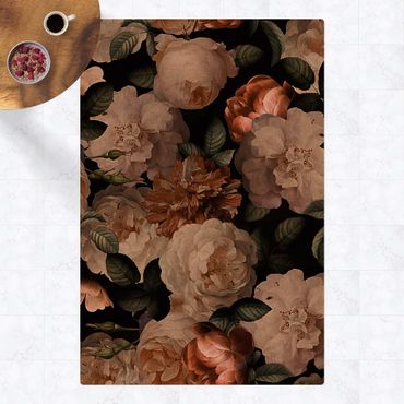 Cork mat - Red Roses With White Roses - Portrait format 2:3