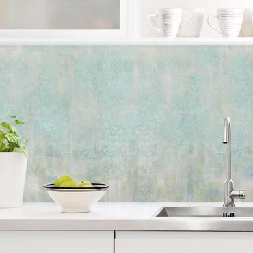 Kitchen wall cladding - Rustic Concrete Pattern Mint