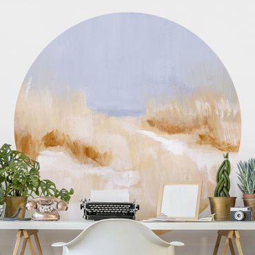 Self-adhesive round wallpaper - Soft Marram Grass