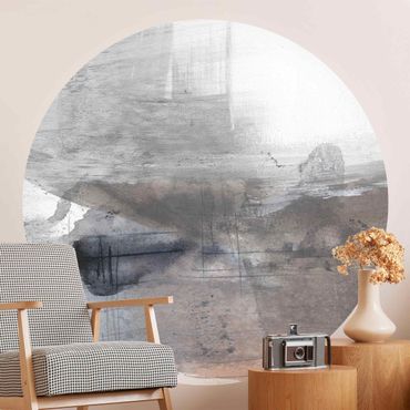 Self-adhesive round wallpaper - Shades In Sepia II