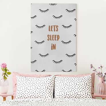 Canvas print - Bedroom Quote Lets Sleep In