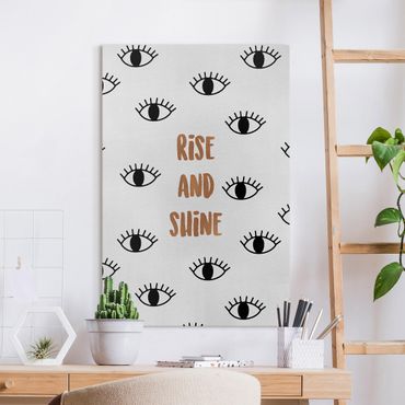 Canvas print - Bedroom Quote Rise & Shine