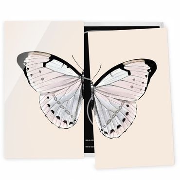 Stove top covers - Butterfly On Beige