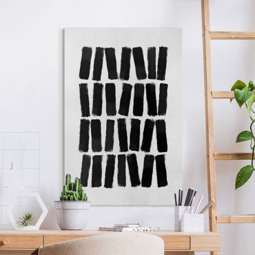 Canvas print - Black Paint Brush Strokes