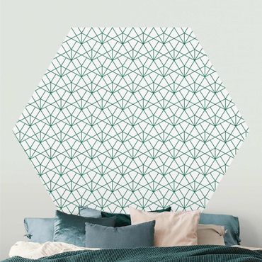 Self-adhesive hexagonal pattern wallpaper - Emerald Art Deco Pattern XXL