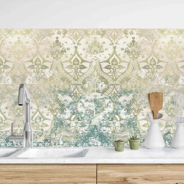 Kitchen wall cladding - Emerald Coloured Baroque Dream II