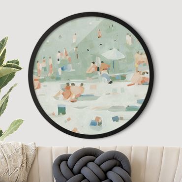 Circular framed print - Summer Confetti I