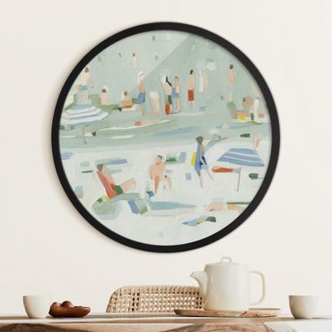 Circular framed print - Summer Confetti II