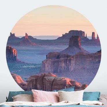 Self-adhesive round wallpaper - Sunrise In Arizona