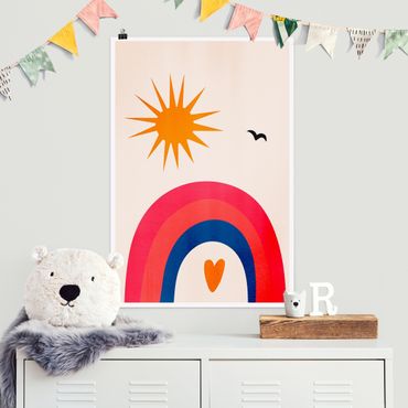 Poster art print - Sunshine And Rainbow - 2:3