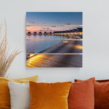Print on wood - Sunset In Paradise