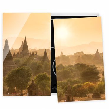 Stove top covers - Sun Setting Over Bagan