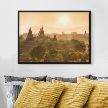 Framed poster - Sun Setting Over Bagan