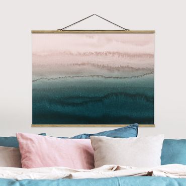 Fabric print with poster hangers - Play Of Colours Sound Of The Ocean - Landscape format 4:3