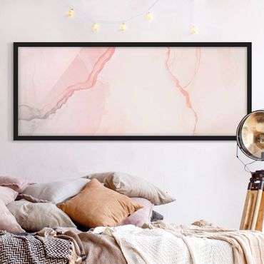 Framed poster - Play Of Colours Pastel Cotton Candy
