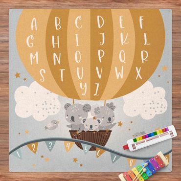 Cork mat - Playoom Mat ABC - Learning Easily with Koalas - Square 1:1