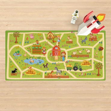 Cork mat - Playoom Mat Farm - Let´s Go Around - Landscape format 2:1