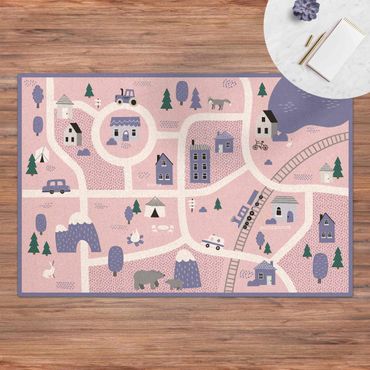Cork mat - Playoom Mat Village - Off To The Countryside - Landscape format 3:2
