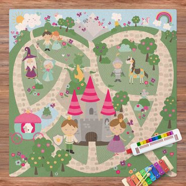 Cork mat - Playoom Mat Wonderland - The Path To The Castle - Square 1:1