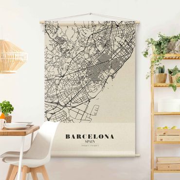 Tapestry - Barcelona City Map - Classic
