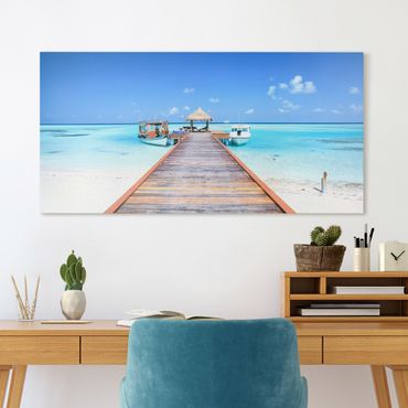 Print on canvas - Boardwalk At The Ocean