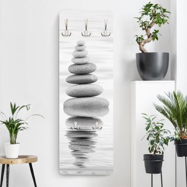 Coat rack - Stone Tower In Water Black And White